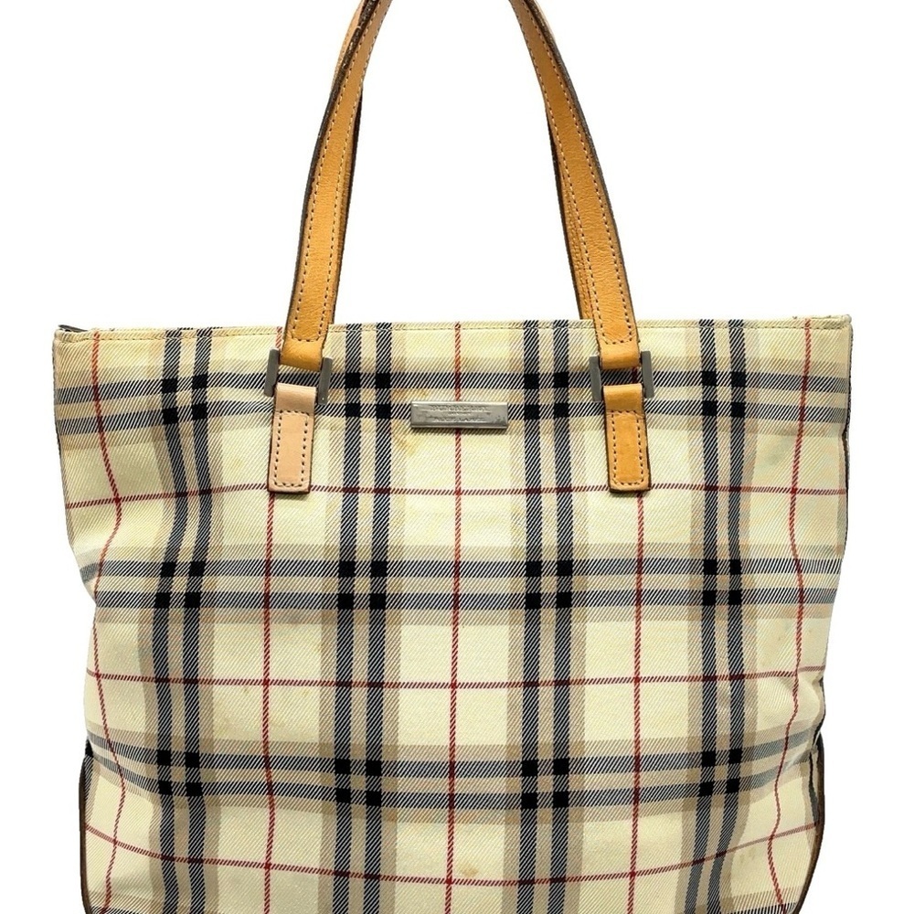 Authentic BURBERRY Blue Label
Nova Check Nylon Leather Beige
Tote